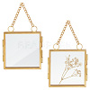 Wall Hanging Brass Double Folding Picture Frames DIY-WH0283-32-1