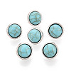 Zinc Metal Alloy & Natural Turquoise Buttons BUTT-WH0057-001BAS-1