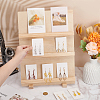 Pine Wood Place Card Display Stands ODIS-WH0025-188-3