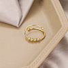 201 Stainless Steel Round Beaded Spinner Rings WG5F549-02-3