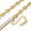 Crystal Rhinestone Tennis & Coffee Bean Chain Necklace NJEW-F298-09G-4