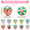30Pcs UV Plating Rainbow Iridescent Acrylic Beads PACR-SC0001-06-2