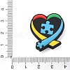 Autism Theme Silicone Beads SL-CBAF318-D06-3