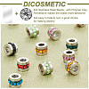 DICOSMETIC 32Pcs 8 Colors 304 Stainless Steel Rhinestone Beads STAS-DC0010-94-4
