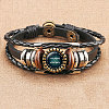 12 Constellations PU Leather Multi-strand Bracelets WGFD09F-11-1