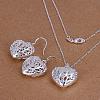 Silver Color Plated Brass Party Jewelry Sets SJEW-BB11453-1
