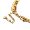 Stainless Steel Chains Three Layers Necklaces NJEW-D054-01B-02G-3