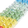Electroplate Transparent Glass Beads Strands EGLA-N022-14A-B02-1