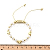 ABS Imitation Pearl Beads Braided Bead Bracelets for Women BJEW-D317-09A-G-5