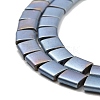 Electroplated Frosted Non-magnetic Synthetic Hematite Beads Strands G-G089-B01-10-3