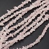 Chips Natural Rose Quartz Beads Strands G-N0164-39-1