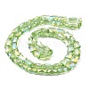 AB Color Plated Transparent Glass Beads Strands EGLA-P051-06A-A12-3