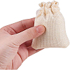 Burlap Packing Pouches Drawstring Bags ABAG-BC0001-05B-9x7-5