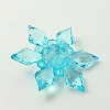 Mixed Color Transparent Acrylic Christmas Snowflake Beads X-TACR-S603-M-3