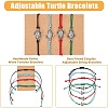 12Pcs 2 Colors Tortoise Alloy Link Bracelets Set BJEW-FI0001-40-5