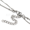 Non-Tarnish 304 Stainless Steel Double-Layer Necklace LS-NJEW-Q321-01P-4