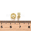 Brass Micro Pave Cubic Zirconia Beads KK-C106-25B-G-2