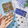 180Pcs 6 Style Tibetan Style Alloy Flower Bead Caps FIND-SC0008-77-3
