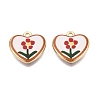 Valentine's Day Printed Alloy Pendants PALLOY-SZC0008-15A-1