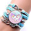 Imitation Leather Woven Multi-strand Bracelets WG5997F-09-1