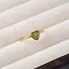 Adjustable 304 Stainless Steel & Resin & Dried Flower Cuff Open Rings FS-WGEFF9F-07-1
