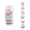 500 Adorable Round Cartoon Stickers in 6 Designs X-DIY-B010-01-1