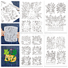 4 Sheets 11.6x8.2 Inch Stick and Stitch Embroidery Patterns DIY-WH0455-037-1