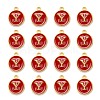 Golden Plated Alloy Enamel Charms X-ENAM-S118-03Y-2