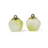 Transparent Glass Apple Pendants DGLA-E004-16A-2
