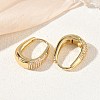 Brass Micro Pave Cubic Zirconia Hoop Earrings KK-CBA30C7-01G-2
