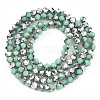 Electroplate Opaque Glass Beads Strands LS-EGLA-A034-P4mm-M13A-2