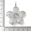 Rack Plating Brass Micro Pave Clear Cubic Zirconia Pendants KK-G515-47P-3