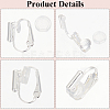 24Pcs Brass Clip-on Earring Converters Findings KK-SP0001-16S-6