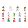 Fashewelry 28Pcs 4 Style Glass Wishing Bottle Pendant Decorations GLAA-FW0001-01-16