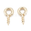 Brass Screw Eye Pin Peg Bails KK-D063-03G-2