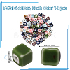 84Pcs 6 Colors Handmade Porcelain Beads PORC-PA0001-06-2