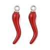 Rack Plating Alloy Enamel Pendants PALLOY-R451-07P-01-1