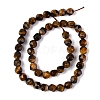 Faceted Natural Tiger Eye Beads Strands G-K066-01-8mm-3