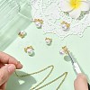 6Pcs 3 Styles Brass Plastic Pearl Pendants KK-CJ0005-53-5