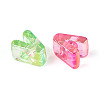 UV Plating Transparent Acrylic European Beads OACR-M027-02V-3