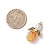 Luminous Handmade Glass Seed Beaded Angel Pendants PALLOY-MZ00963-04-2