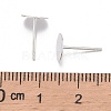 925 Sterling Silver Flat Pad  Stud Earring Findings STER-K167-045F-S-4