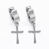 304 Stainless Steel Clip-on Earrings EJEW-H351-17P-1