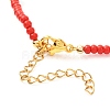 Crimson Glass Seed Beaded Necklaces NJEW-JN03724-02-6
