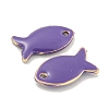 Brass Enamel Charms KK-S386-07G-2