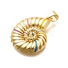 Brass Enamel Pendants X-KK-C087-27G-2