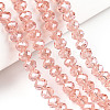 Electroplate Glass Beads Strands EGLA-A034-T8mm-A34-4