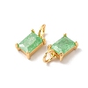 Real 18K Gold Plated Brass Micro Pave Cubic Zirconia Pendants KK-M243-08G-03-3