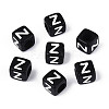 Initial Acrylic Horizontal Hole Beads OACR-ZX006-35Z-1