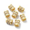 Brass Rhinestone European Beads KK-P232-17G-3